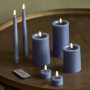 Edelweiss LED Telys 4pk   Jeans Blue Blå