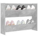 vidaXL Veggskoskap betonggr? 80x18x60 cm sponplate