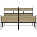  Sengeramme uten madrass sonoma eik 137x190 cm konstruert tre 8721158378781