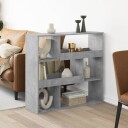 Bokhylle betonggrå 100x33x94,5 cm konstruert tre
