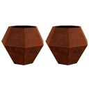 vidaXL Plantekassed 2 pcs Rusten 100 x 100 x 80 cm Cortenstål