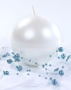 PartyDeco Kulelys Perlehvit Metallic - 8 cm – 6-pakning