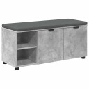 vidaXL Gangbenk BetongGrå 100 x 38 x 46 cm Konstruert treverk og stoff