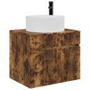 Vegghengt Badskap Røkt Eik 59 x 44,5 x 50 cm Konstruert tre