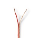 Nedis 15m 2 x 1.50mm² Kobber Rund PVC Lydkabel Gjennomsiktig