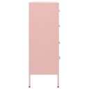 vidaXL Kommode rosa 80x35x101,5 cm stål