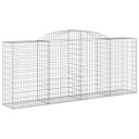vidaXL Gabionkurver buede 5 stk 300x50x120/140 cm galvanisert jern