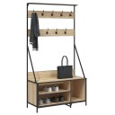 Klesstativ med skooppbevaring sonoma eik 100x41x184 cm 8721012196506