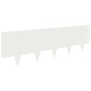 vidaXL Gjerdekant 10 pcs 100 x 30 cm Stål Hvit