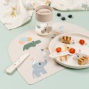 Done by Deer Silicone Placemat Celebration Sand   Beige   38X 26.5CM