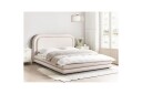 Seng med lamellramme Lavardens   Lys beige svart 160x200 cm