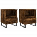  Nattbord 2 stk røkt eik 40x35x50 cm konstruert tre 8721012110304