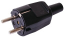 STØPSEL M/JORD PVC SORT