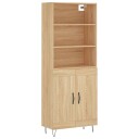 vidaXL Highboard sonoma eik 69,5x34x180 cm konstruert tre 8720845933197