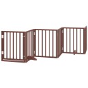  Hundeport Sammenleggbar 6 Paneler Brun 300 cm Poppeltre 352197