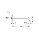 Grohe Rainshower dusjbend 286 mm, Krom