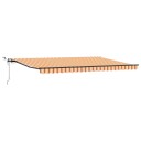  Automatisk Uttrekkbar Markise med LED Gul og Oransje 500x350 cm