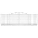 vidaXL Gabionkurv buet 400x50x120/140 cm galvanisert jern
