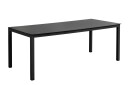Brafab Rana spisegruppe Svart/grå 6 lenestoler & bord 200x90 cm
