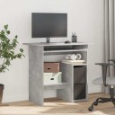 vidaXL Skrivebord betonggrå 80x45x74 cm sponplate