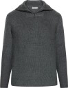 Knowledge Cotton Apparel Merino Half Zip Sweater   Grey   L