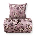Borg Living Sengetøy 150x210 cm - Vendbart design i 100% bomullssateng - Flowers & Dots lavendel - Sengesett fra By Night