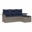 vidaXL Hagesofa Set 4 stk. Poly rattan