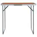Sammenleggbart campingbord med metallramme 80x60 cm
