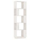 vidaXL Bokhylle/romdeler hvit 51x25x163,5 cm heltre furu