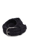 Anderson"s Suede Woven Belt Blue  - 3,5 - Navy - 90