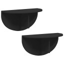  Vegghylle 2 pcs Svart 38 x 19 x 19 cm Konstruert tre