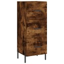 vidaXL Skjenk røkt eik 34,5x34x90 cm konstruert tre