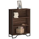  Bokhylle brun eik 80x31x106 cm konstruert tre