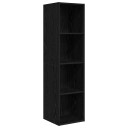  TV skap 2 pcs Svart 37 x 37 x 142.5 cm Konstruert tre