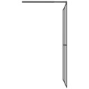 vidaXL Dusjvegg 100x195 cm mørkt herdet glass