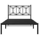  Sengeramme i metall med hodegavl svart 100x190 cm 8721102643859