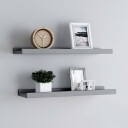 vidaXL Flytende vegghyller 2 stk gr? 60x9x3 cm MDF