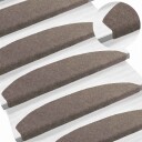  Selvlimende trappematter 15 pcs Mocca 80 x 24,5 x 3,5 cm
