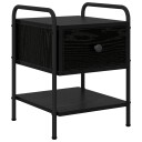vidaXL Nattbordskap Svart eik 35 x 36,5 x 47 cm Konstruert tre