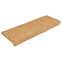 vidaXL Selvklebende trappematter sisal-utseende 15 stk 65x25cm oransje
