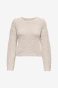 Only - Genser onlGloria LS Popcorn O-neck Knt - Beige