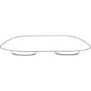 BUFFE, OVAL, GRÅ