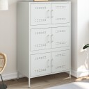  Highboard hvit 68x39x113 cm stål