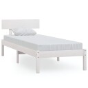 vidaXL Sengeramme hvit heltre furu 75x190 cm UK Small Single