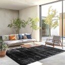Viskoseteppe   Jodhpur Special Luxury Edition svart Størrelse: 200 x 200 cm firkantet form