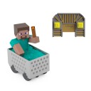 Minecraft RC Steve med Minecart - Wheelie Stunt & Turbo Boost - Lys - Multicolor - One Size
