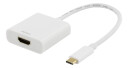Deltaco Usb-C Til Hdmi Adapter, 4096x2160 30hz, Hvit