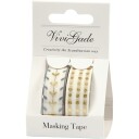 Creativ Company Folietape Gull med Hvite Hjerter og Prikker 2 x 4 m