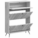 vidaXL Sko Skap BREDA 78 x 24 x 103 cm Konstruert tre Grå Sonoma