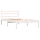 vidaXL Sengeramme heltre furu 90x190 cm hvit 3FT Single